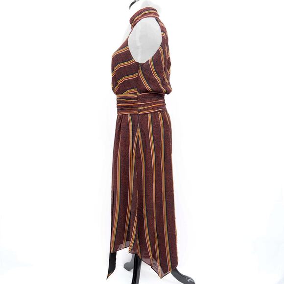 Joie Multicolor Chevron Striped Halter Dress Size Small - Picture 2 of 7